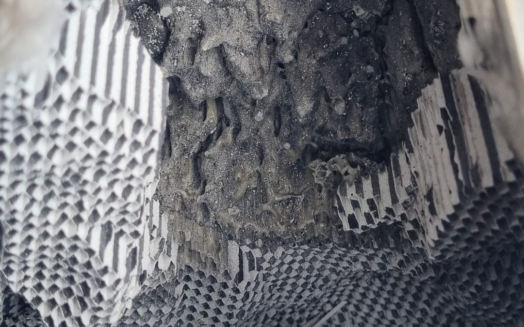 DPF WITH MELTED CORE FROM BMW.